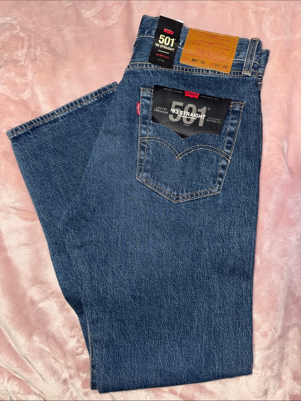 Levi's 501 '93 Straight Men's Jeans - Dark Blue Denim